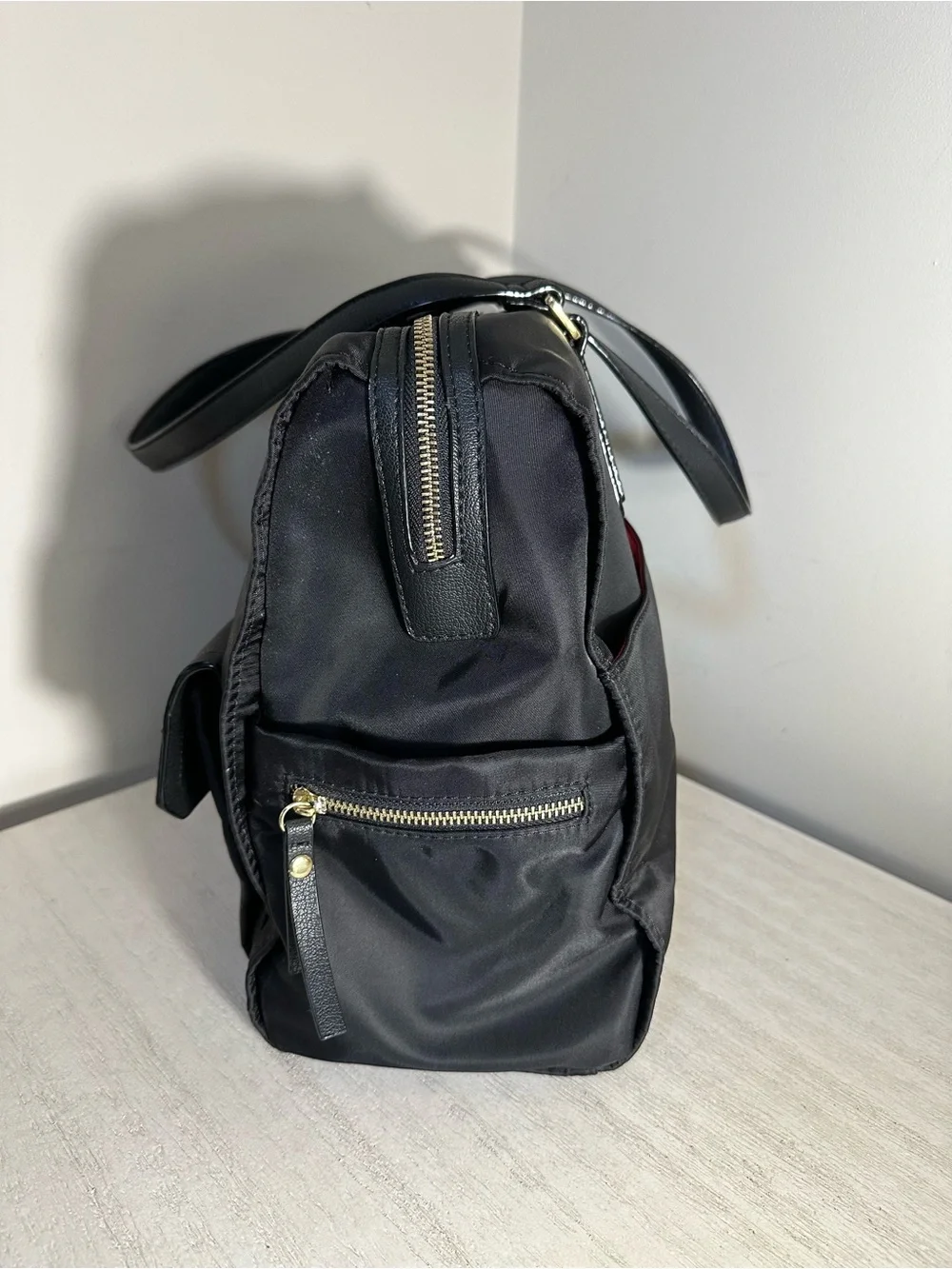 Travanti Nylon and Leather Work/Carry-on Bag